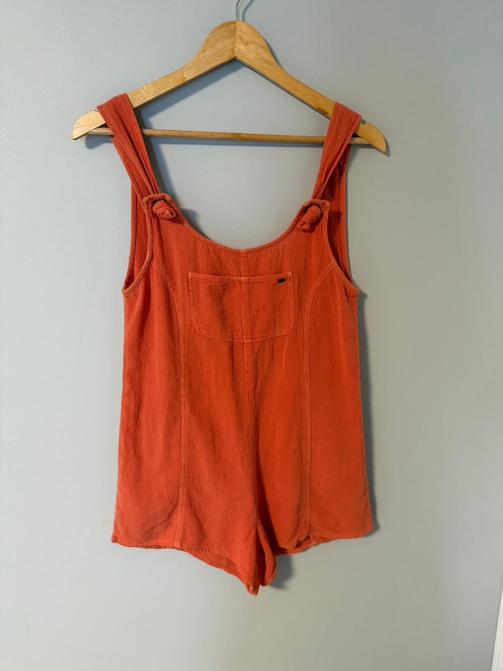 Rip Curl Rust Linen Blend Romper | XS | Beach Boho